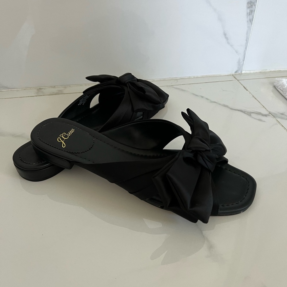 NWT JCrew Abbie bow sandals in satin - Picture 2 of 5